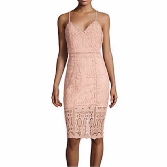 J.O.A. Dresses & Skirts - J.O.A. Ballet Blush Pink Crochet Lace Dress XS